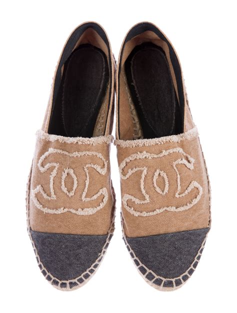 chanel espadrilles canvas shoes